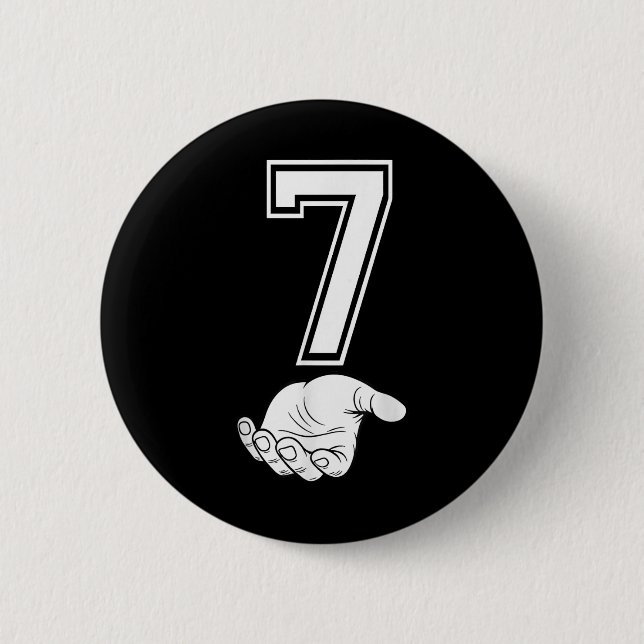 Number 7 Matching 67 Meme Halloween Costume Men Wo Button (Front)