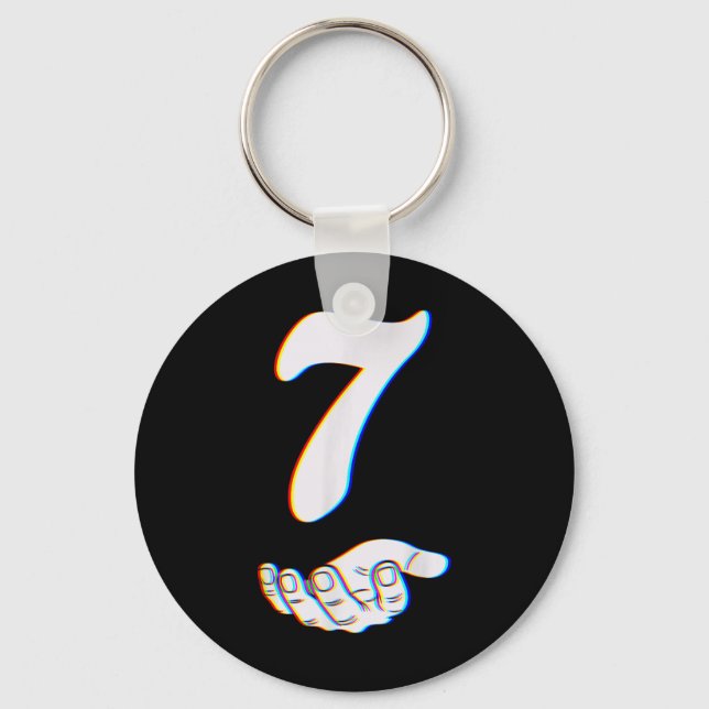 Number 7 Matching 67 Meme Halloween Costume Men Wo Keychain (Front)