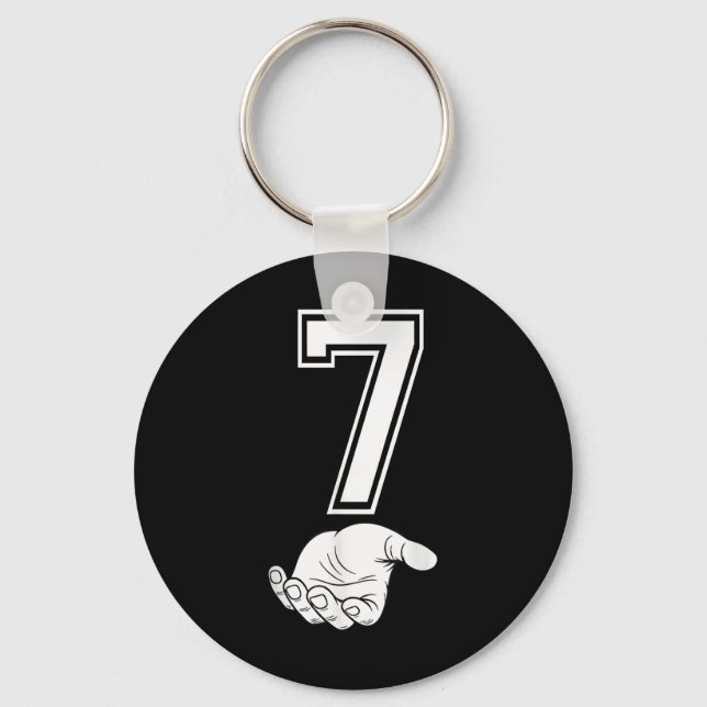 Number 7 Matching 67 Meme Halloween Costume Men Wo Keychain (Front)