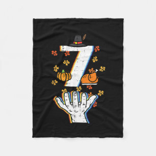 Number 7 Matching 67 Meme Thanksgiving 6 7 Men Wom Fleece Blanket