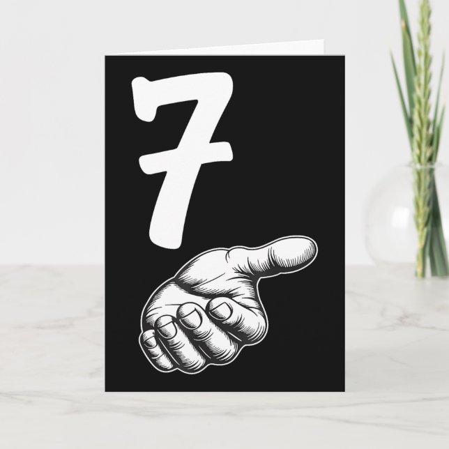Number 7 Matching Duo 67 Meme Gen Alpha Slang Hall Card (Front)
