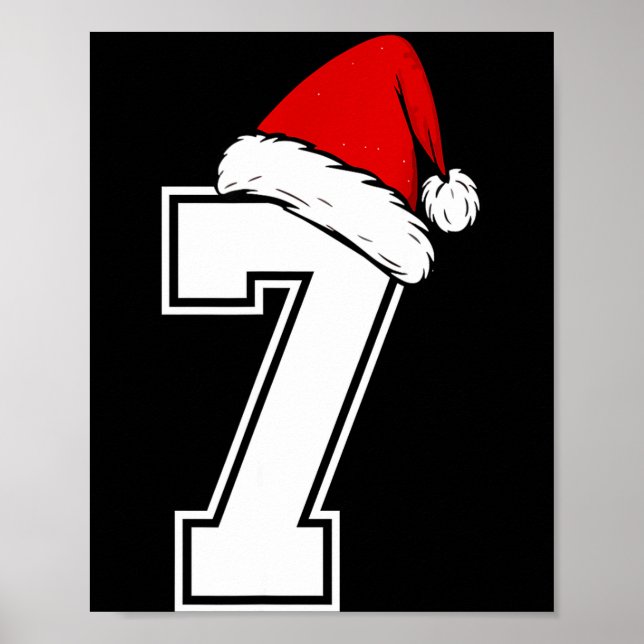 Number 7 Matching Six Seven 6 7 Meme 6 7 Christmas Poster (Front)
