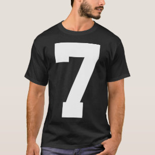 Number 7 (On Back) Sports Team Jersey T-Shirt
