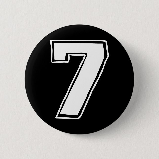 Number 7 Six Seven 6 7 Meme 67 Funny 7th Birthday  Button (Front)