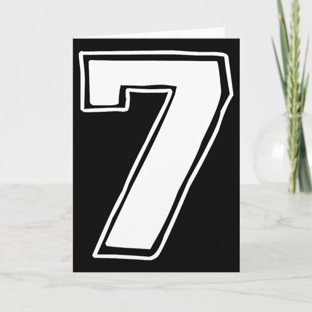 Number 7 Six Seven 6 7 Meme 67 Funny 7th Birthday  Card (Front)