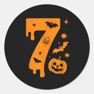 Number 7 Six Seven 6 7 Meme Funny Design Couples H Classic Round Sticker