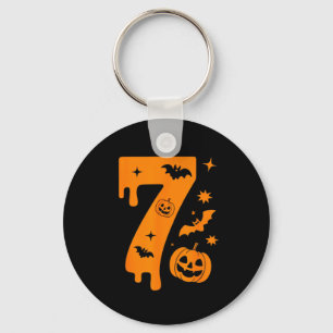 Number 7 Six Seven 6 7 Meme Funny Design Couples H Keychain