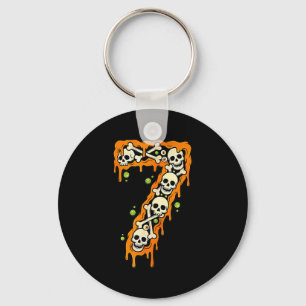 Number 7 Six Seven 6 7 Meme Funny Design Couples H Keychain