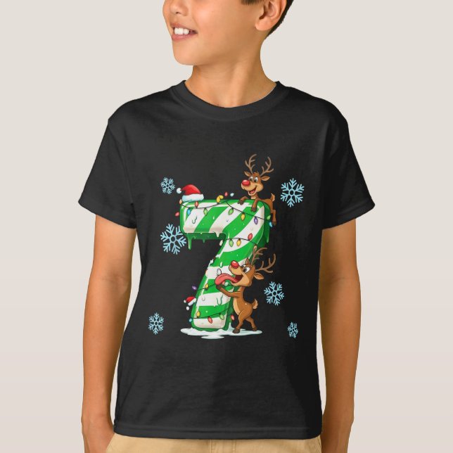 Number 7 Six Seven Gen Z Alpha Slang Ugly Christma T-Shirt (Front)