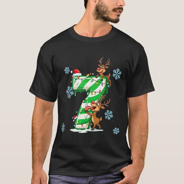 Number 7 Six Seven Gen Z Alpha Slang Ugly Christma T-Shirt (Front)
