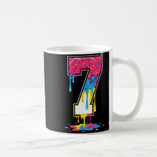 Number 7 Team Srts Ice Cream Drip Matching Varsity Coffee Mug