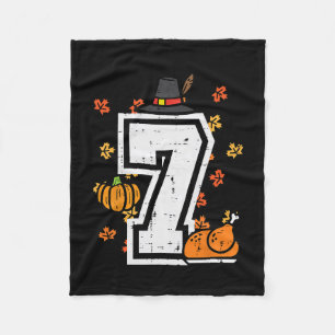 Number 7 Thanksgiving 6 7 Matching 67 Meme Men Wom Fleece Blanket