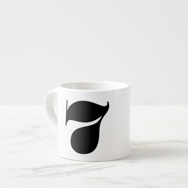 Number 7 Typography Espresso mug (Front Left)