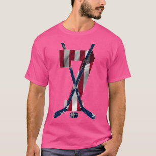 Number 7 Years Ice Hockey 7Th Birthday T-Shirt