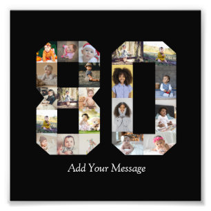 Number 80 Photo Collage