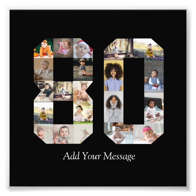 Number 80 Photo Collage (Front)