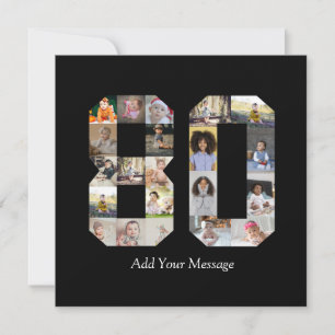 Number 80 Photo Collage Announcement