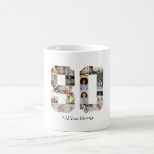 Number 80 Photo Collage Coffee Mug