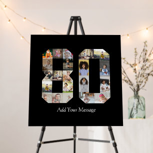 Number 80 Photo Collage Foam Board