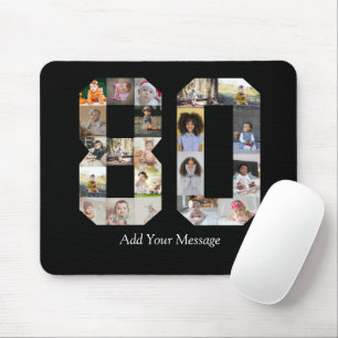 Number 80 Photo Collage Mouse Pad