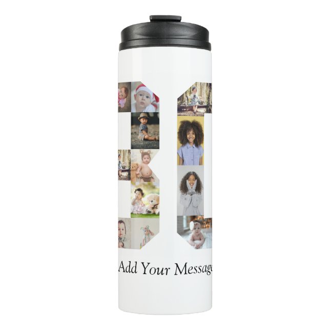 Number 80 Photo Collage Thermal Tumbler (Front)