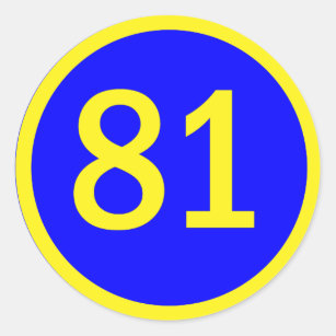 The Number 81 Stickers - 11 Results | Zazzle