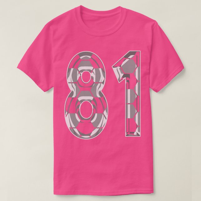 Number 81 Jersey 81 Mom Player Fan 1 T-Shirt (Design Front)