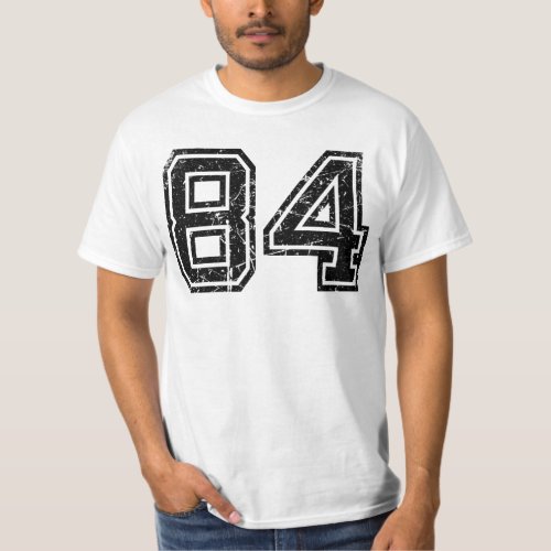 Number 84 Sports Jersey Retro Vintage Lucky No T_Shirt