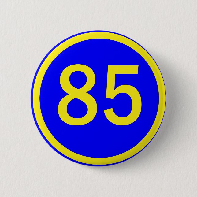 number, 85, in a circle button (Front)