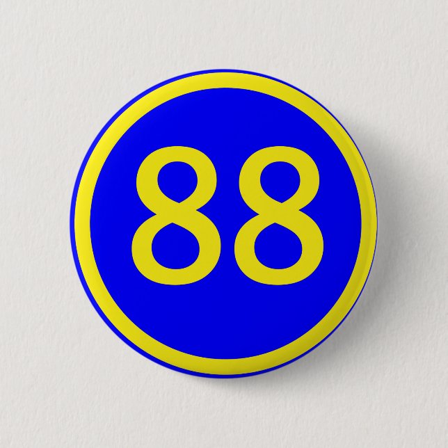 number, 88, in a circle button (Front)