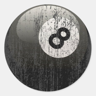 Realistic 8 Ball Pool Billiards Eight Ball Sticker for Sale by cinemapool