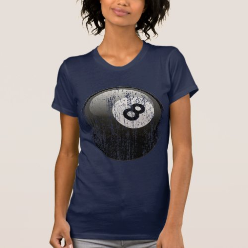 NUMBER 8 BILLIARDS BALL _ ERODED AND AGED T_Shirt