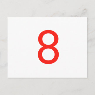 Number 8 postcard