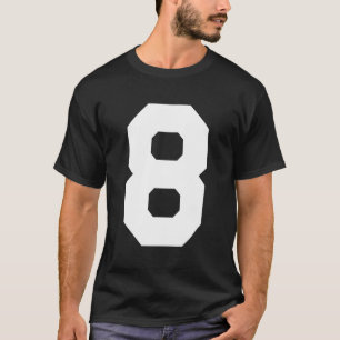 Number 8 Sports Jersey Front And Back Team Player T-Shirt