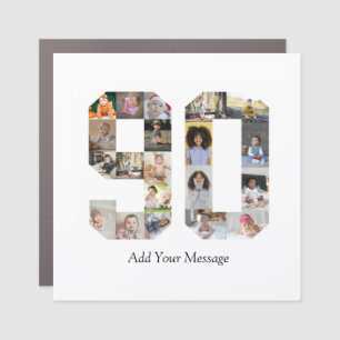 Number 90 Photo Collage Car Magnet