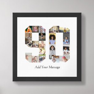 Number 90 Photo Collage Framed Art