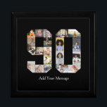 Number 90 Photo Collage Gift Box<br><div class="desc">This customizable product is where photos are arranged to form the shape of a number. It is often used for milestone celebrations like birthdays, anniversaries, or achievements, allowing users to showcase memorable images within a single, eye-catching display. The designs typically offer spaces for various photo sizes and orientations, ensuring a...</div>