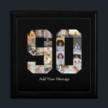 Number 90 Photo Collage Gift Box<br><div class="desc">This customizable product is where photos are arranged to form the shape of a number. It is often used for milestone celebrations like birthdays, anniversaries, or achievements, allowing users to showcase memorable images within a single, eye-catching display. The designs typically offer spaces for various photo sizes and orientations, ensuring a...</div>