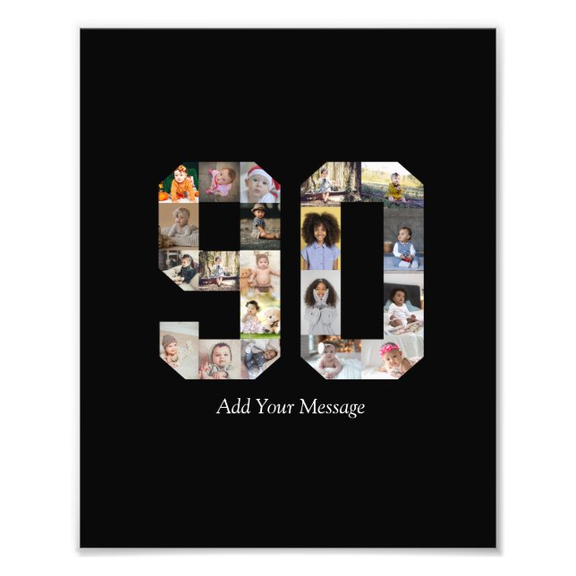 Number 90 Photo Collage Print (Front)