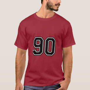 Number 90 Varsity Sports Jersey   90th Birthday T-Shirt