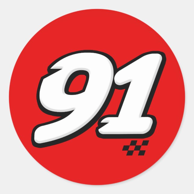 Number 91 - Sticker (Front)