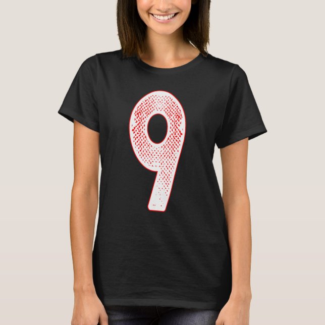 Number 9 Alphabet characters - Initial Number 9 mo T-Shirt (Front)