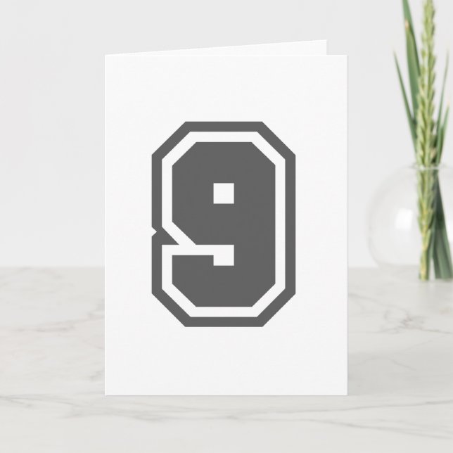 Number 9 card (Front)