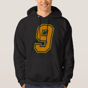 Number 9 In Orange Hoodie