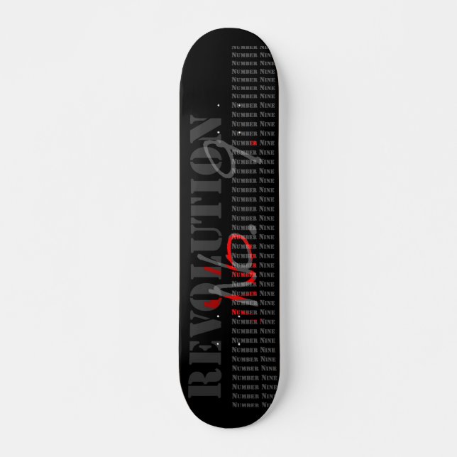 number 9 skateboard deck (Front)