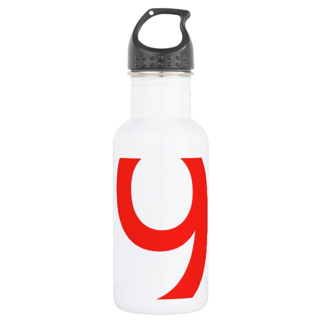 Number 9 water bottle (Front)