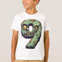 Number 9 Zombie Halloween Theme 9 Year Old Kids