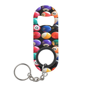Number And Colored Eightballs Bottle Open Keyring Keychain Bottle Opener