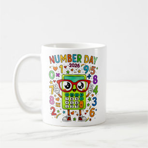 Number Day 2026 Cute Maths Calculator Mug