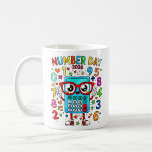 Number Day 2026 Cute Maths Calculator Mug